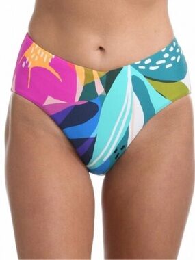 La Blanca High Waisted Cheeky Bikini Bottom Sz 4 NWT -